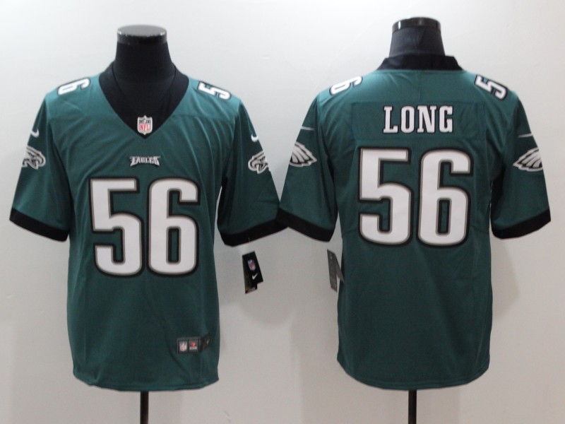 Men's Philadelphia Eagles Chris Long #56 Midnight Green Jersey
